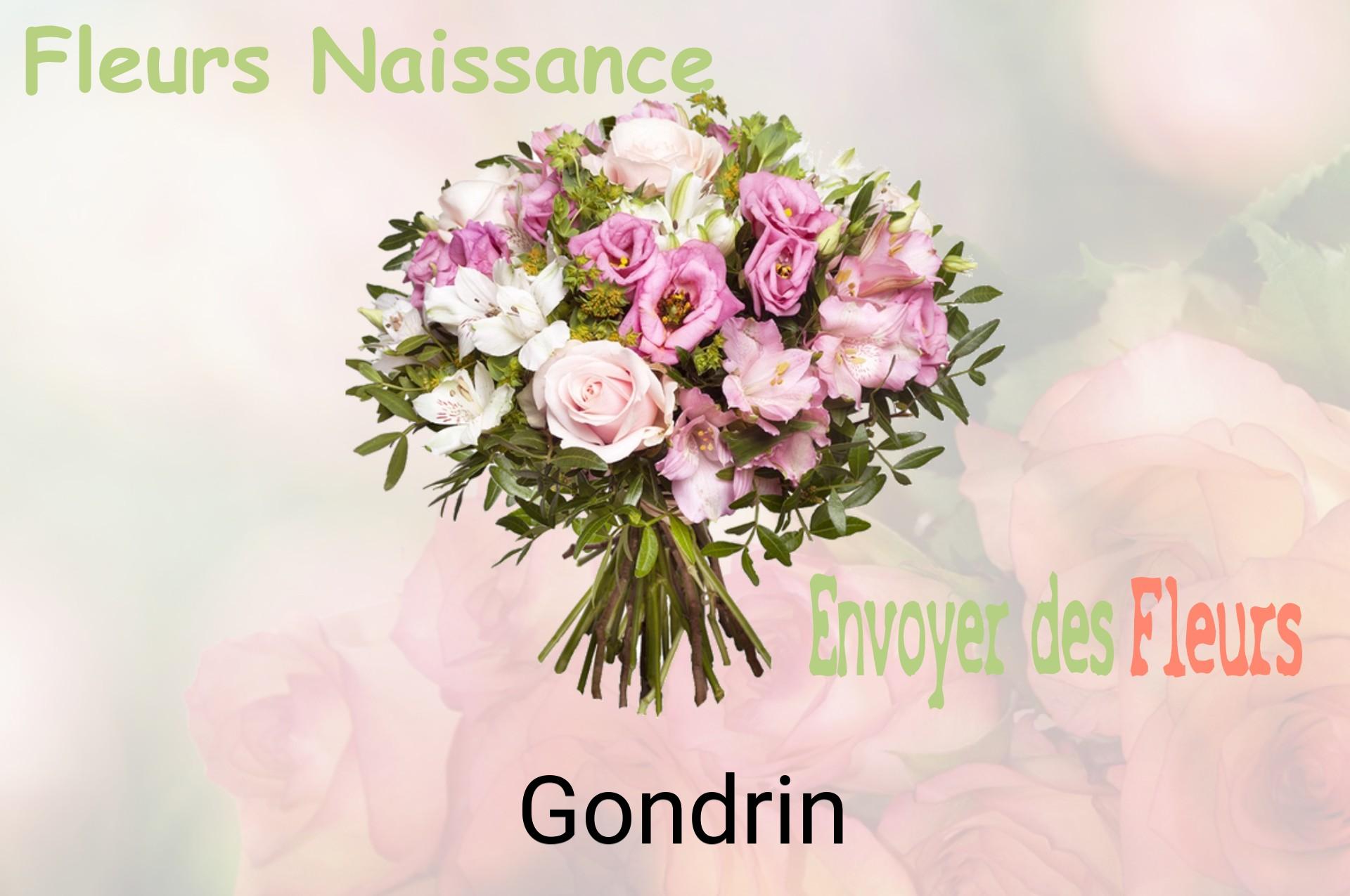 Bouquet de fleurs de naissance livré à Gondrin