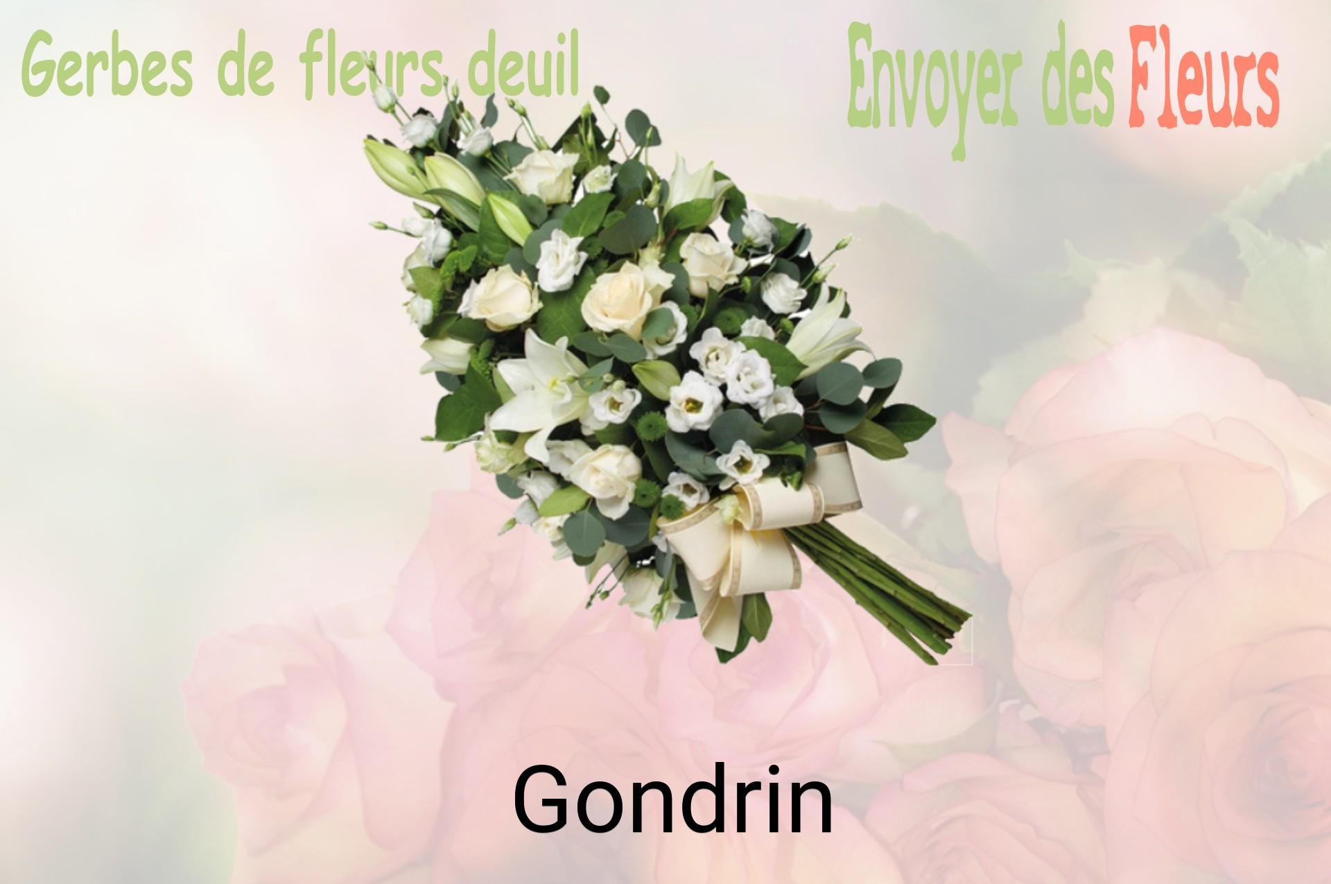 Gerbe de fleurs de deuil livrée à Gondrin